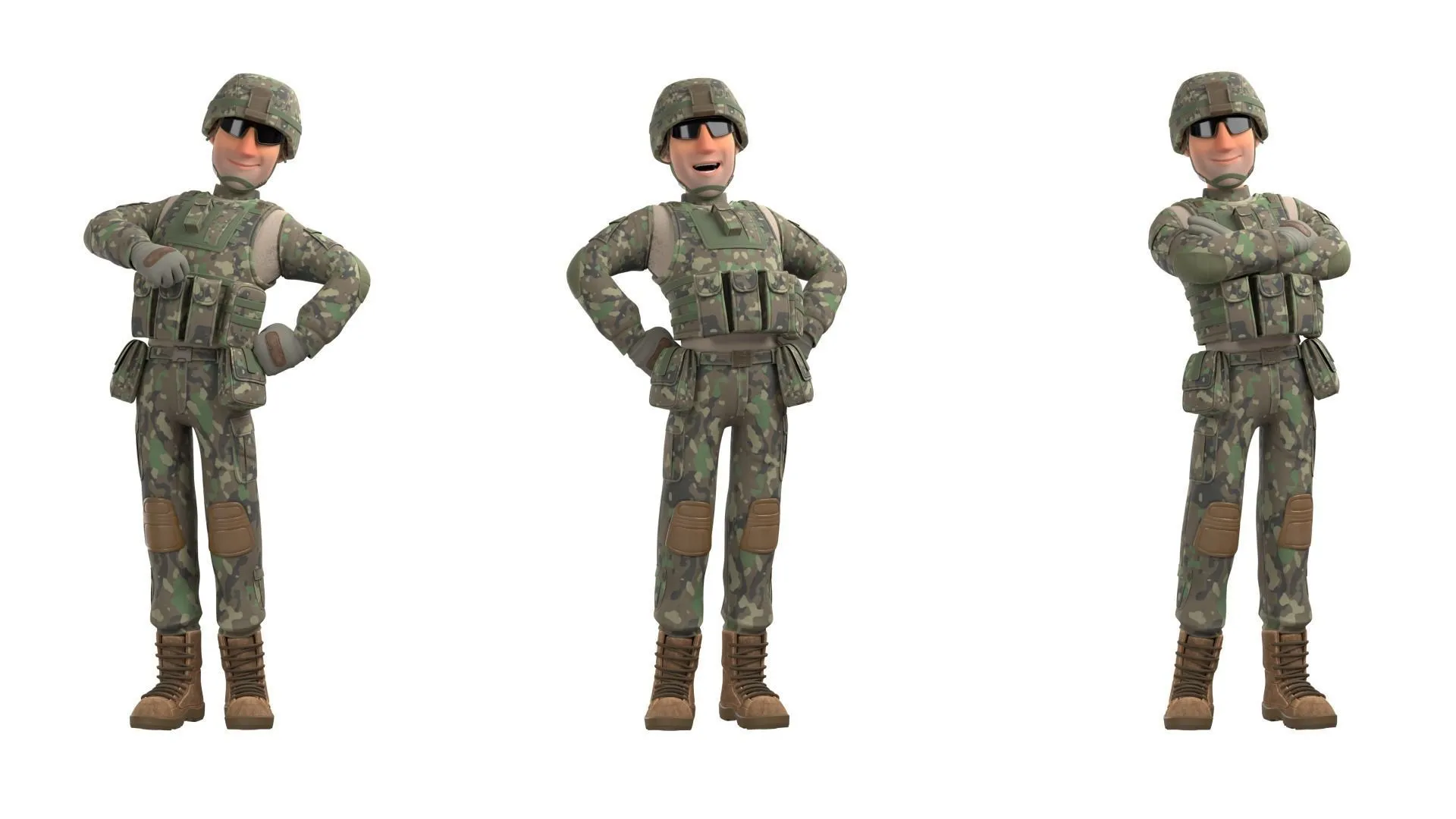 M4A1 Cartoony weapon for Cartoon Soldier Male Army Character